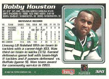 1995 Topps #320 Bobby Houston Back
