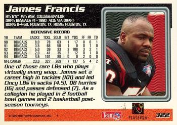 1995 Topps #322 James Francis Back
