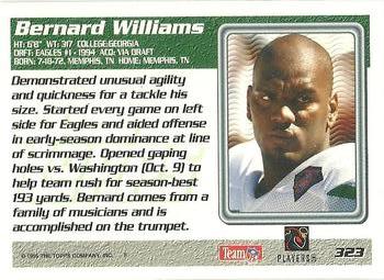 1995 Topps #323 Bernard Williams Back