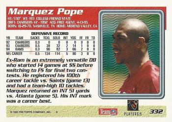 1995 Topps #332 Marquez Pope Back