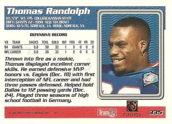1995 Topps #335 Thomas Randolph Back