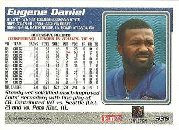 1995 Topps #338 Eugene Daniel Back