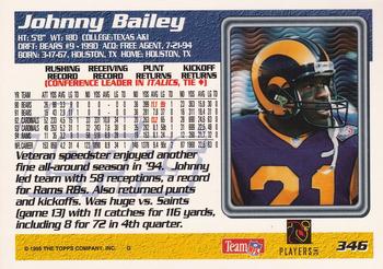 1995 Topps #346 Johnny Bailey Back