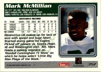 1995 Topps #352 Mark McMillian Back