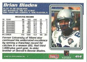 1995 Topps #414 Brian Blades Back