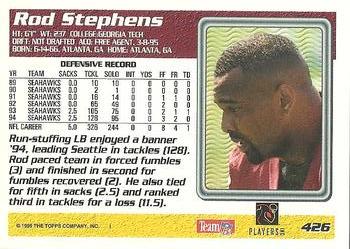 1995 Topps #426 Rod Stephens Back