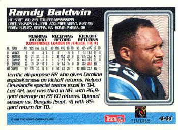 1995 Topps #441 Randy Baldwin Back