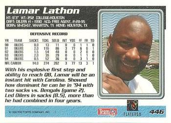 1995 Topps #446 Lamar Lathon Back