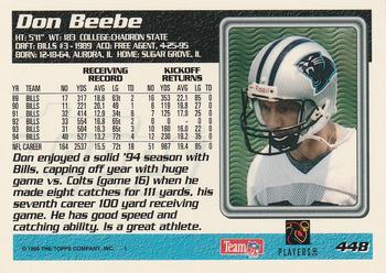 1995 Topps #448 Don Beebe Back