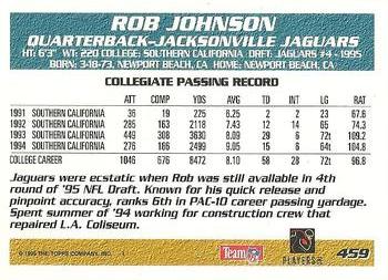 1995 Topps #459 Rob Johnson Back