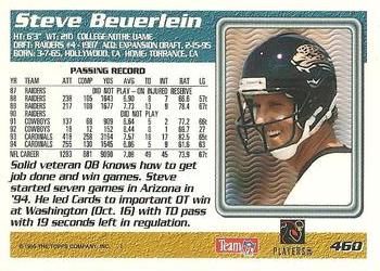1995 Topps #460 Steve Beuerlein Back