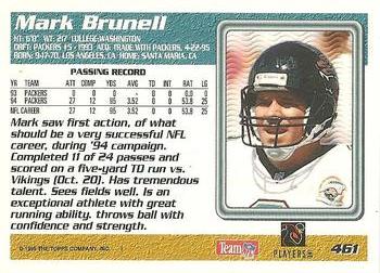 1995 Topps #461 Mark Brunell Back