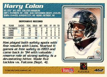 1995 Topps #462 Harry Colon Back