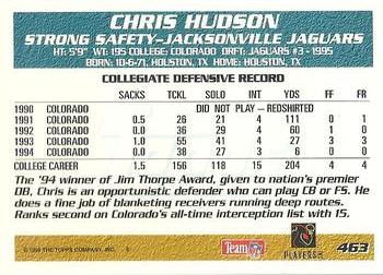 1995 Topps #463 Chris Hudson Back