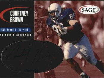 2000 SAGE - Autographs Red #A4 Courtney Brown Front