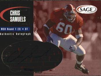 2000 SAGE - Autographs Red #A40 Chris Samuels Front