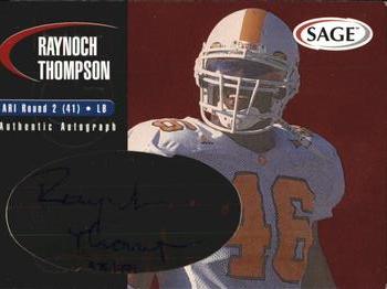 2000 SAGE - Autographs Red #A45 Raynoch Thompson Front