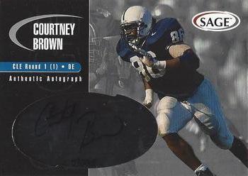 2000 SAGE - Autographs Silver #A4 Courtney Brown Front