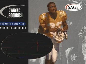 2000 SAGE - Autographs Silver #A17 Dwayne Goodrich Front