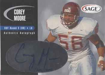 2000 SAGE - Autographs Silver #A28 Corey Moore Front