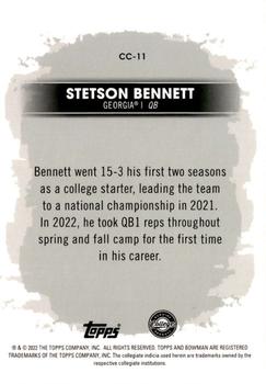 2022-23 Bowman's Best University - Campus Captains #CC-11 Stetson Bennett Back
