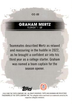 2022-23 Bowman's Best University - Campus Captains #CC-22 Graham Mertz Back