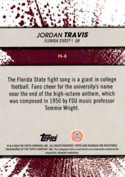 2022-23 Bowman's Best University - Fight Song #FS-8 Jordan Travis Back
