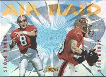 1995 Topps - Air Raid #AR1 Steve Young / Jerry Rice Front