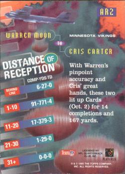 1995 Topps - Air Raid #AR2 Cris Carter / Warren Moon Back