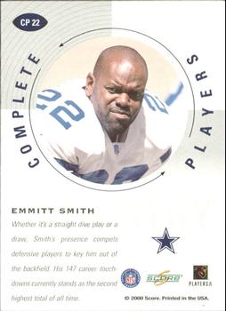 2000 Score - Complete Players #CP 22 Emmitt Smith Back