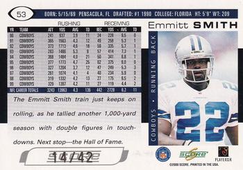 2000 Score - Final Score #53 Emmitt Smith Back