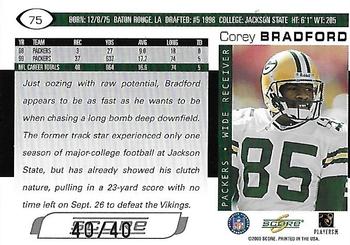 2000 Score - Final Score #75 Corey Bradford Back