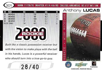 2000 Score - Final Score #301 Anthony Lucas Back