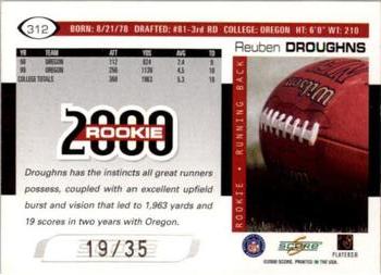 2000 Score - Final Score #312 Reuben Droughns Back