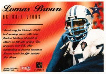 1995 Topps - All-Pros #AP2 Lomas Brown Back