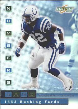 2000 Score - Numbers Game Silver #NG13 Edgerrin James Front
