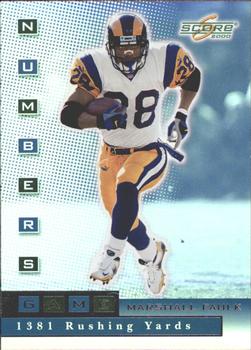 2000 Score - Numbers Game Silver #NG17 Marshall Faulk Front