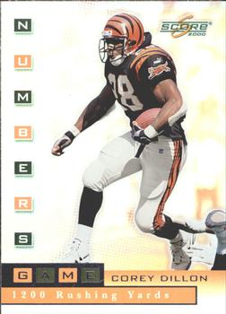 2000 Score - Numbers Game Silver #NG23 Corey Dillon Front