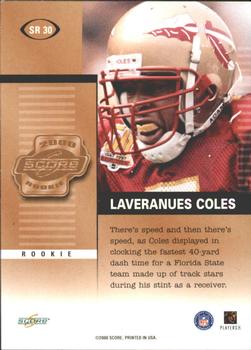 2000 Score - Rookie Preview Autographs #SR 30 Laveranues Coles Back