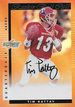 2000 Score - Rookie Preview Autographs Roll Call #SR 34 Tim Rattay Front