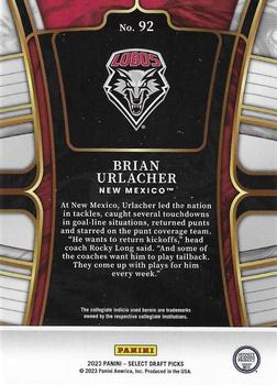 2023 Panini Select Draft Picks #92 Brian Urlacher Back