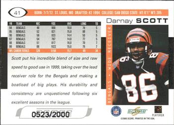2000 Score - Scorecard #41 Darnay Scott Back