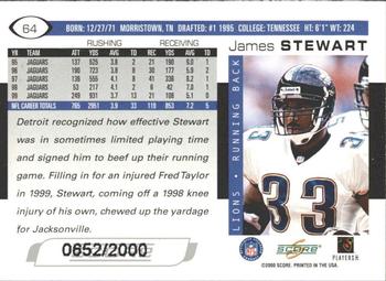 2000 Score - Scorecard #64 James Stewart Back