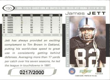 2000 Score - Scorecard #150 James Jett Back