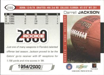 2000 Score - Scorecard #299 Darrell Jackson Back