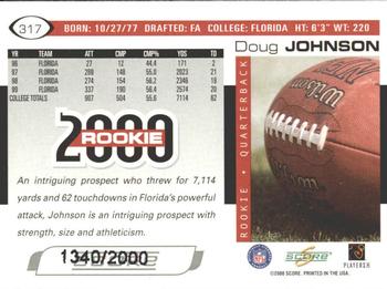2000 Score - Scorecard #317 Doug Johnson Back