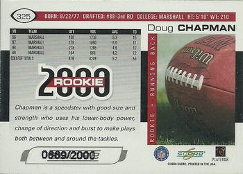 2000 Score #325 Doug Chapman Back