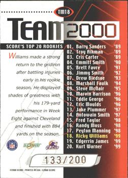 2000 Score - Team 2000 Green #TM18 Ricky Williams Back