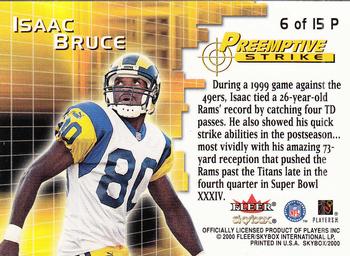 2000 SkyBox - Preemptive Strike #6 P Isaac Bruce Back