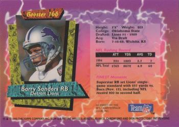 1995 Topps - Finest Boosters #166 Barry Sanders Back